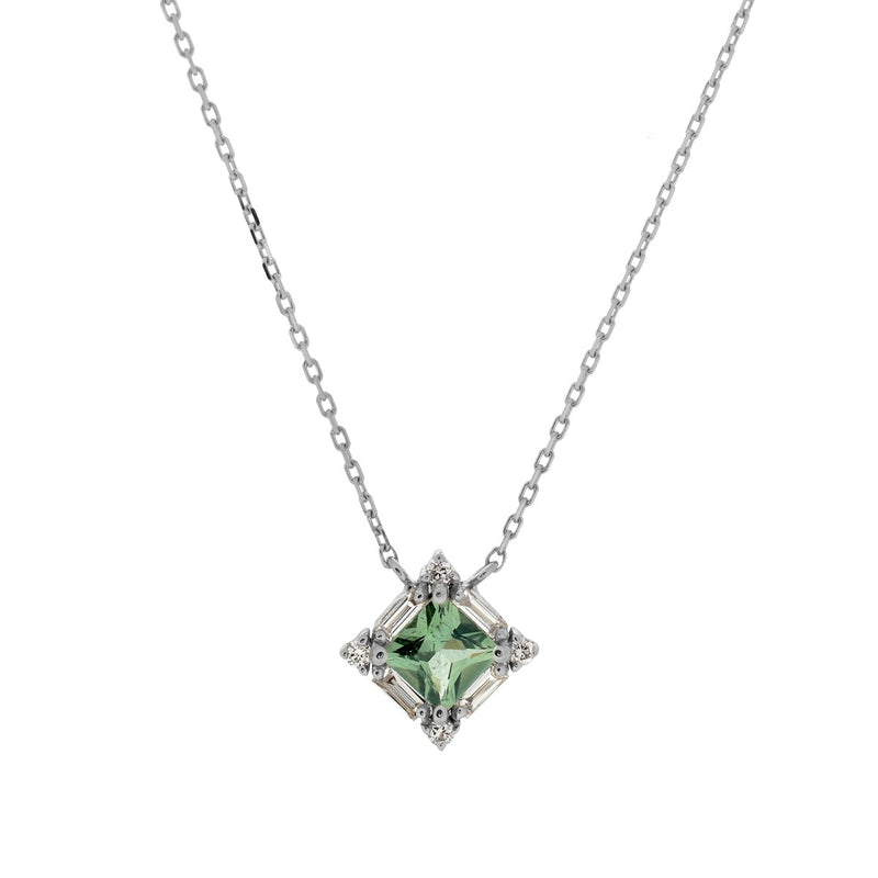 Post Necklace with Green Sapphire - The Glass Hall - Suzanne Kalan