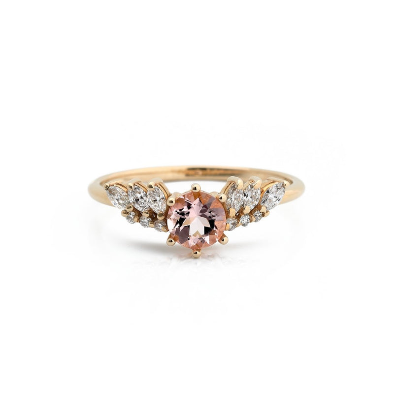 Pretty Guardian Ring with Morganite - The Glass Hall - Soulbound