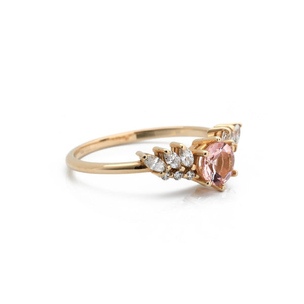 Pretty Guardian Ring with Morganite - The Glass Hall - Soulbound