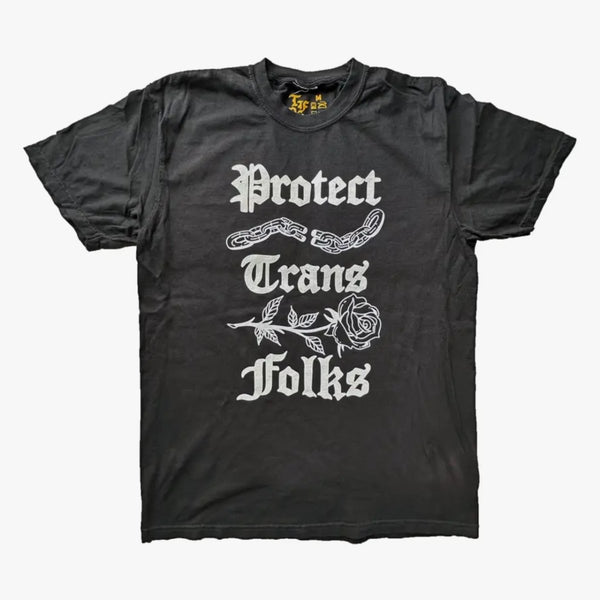 Protect Trans Folks T-Shirt (Choose Your Size) - The Glass Hall - Transfigure Print Co.