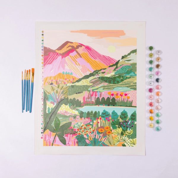 Rainbow Mountain by Hebe Studio Paint by Numbers Deluxe - The Glass Hall - Paint Anywhere