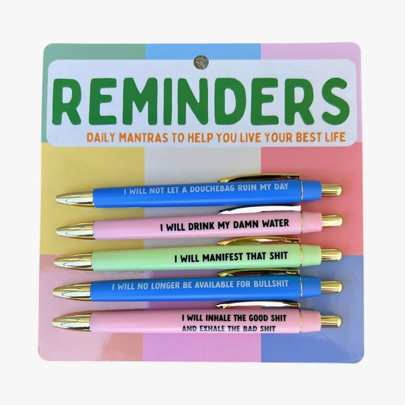 Reminders Pen Set - The Glass Hall - Fun Club