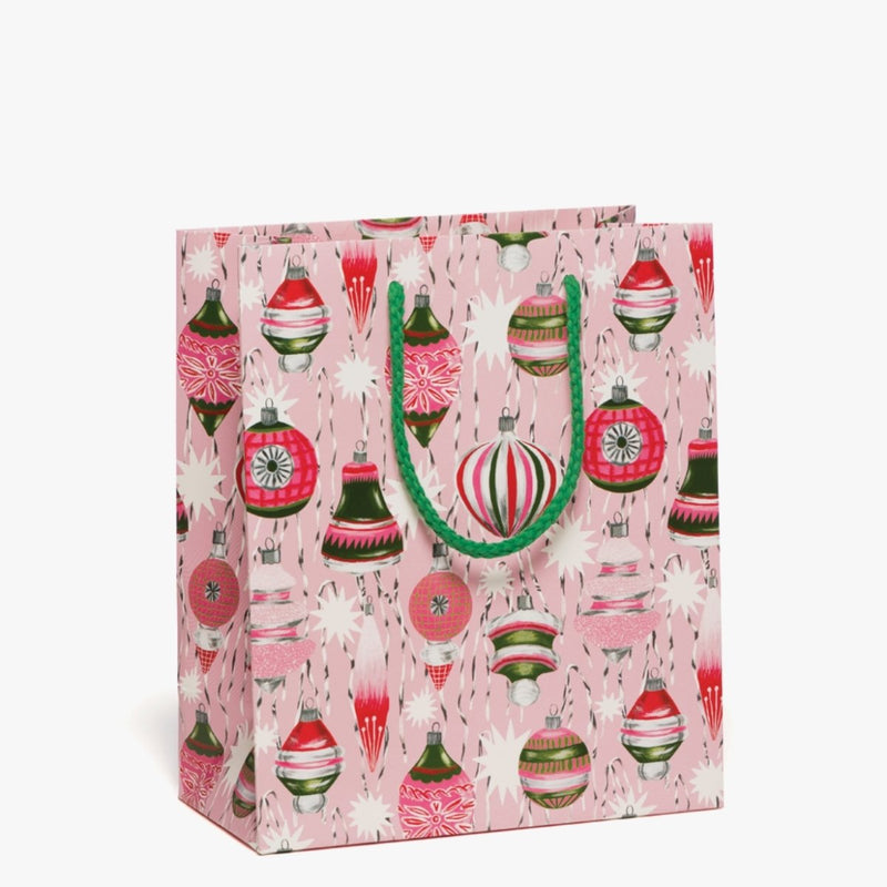 Retro Ornaments Gift Bag - The Glass Hall - Red Cap Cards