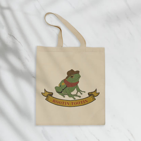 Rootin' Tootin' Frog Tote - The Glass Hall - Cluster Funk Studio