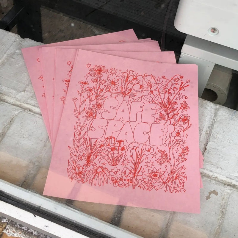 Safe Space Risograph Print - The Glass Hall - Ash & Chess