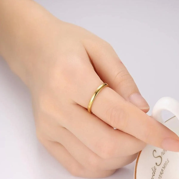 Slim Band Ring in Tungsten Steel (Choose Your Size & Shade) - The Glass Hall - Perimade