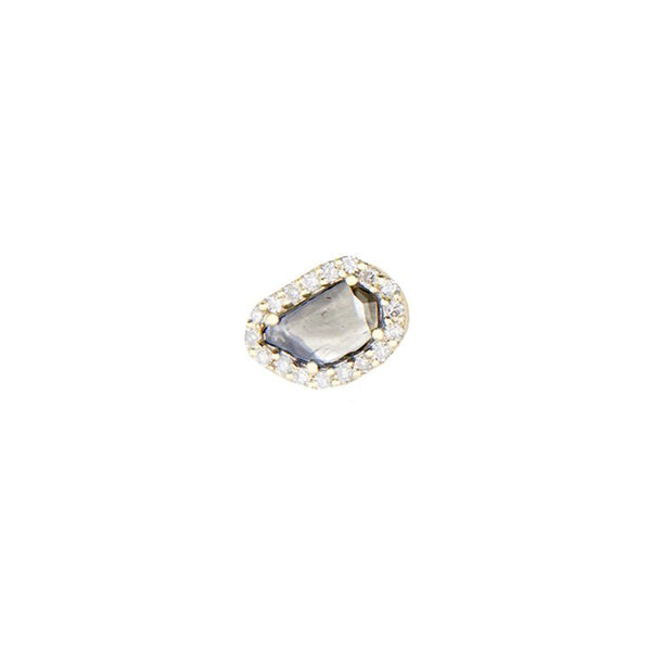 Stella Grey Diamond Slice and Diamond Stella Earring (single) ver2 - The Glass Hall - Celine Daoust