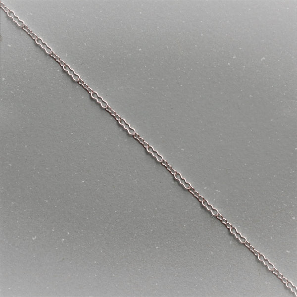 Sterling Silver 1.2mm Crinkle Link Chain (Silver Available) - The Glass Hall - The Glass Hall