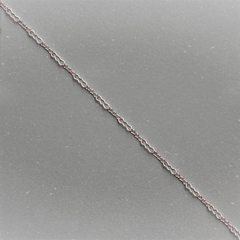 Sterling Silver 1.2mm Crinkle Link Chain (Silver Available) - The Glass Hall - The Glass Hall