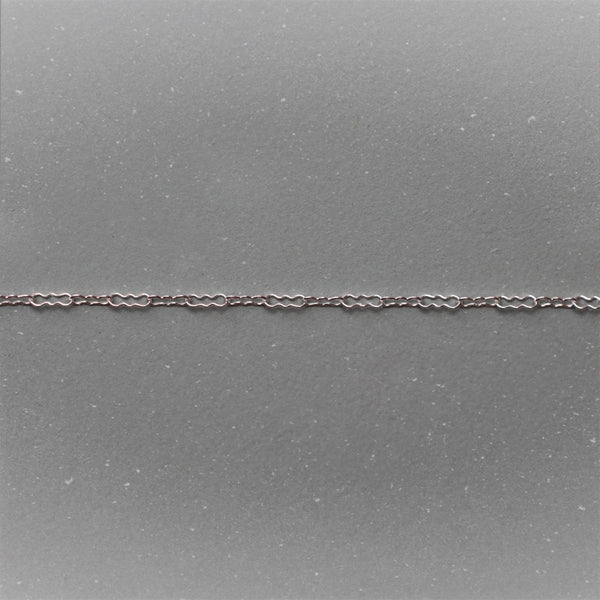 Sterling Silver 1.2mm Crinkle Link Chain (Silver Available) - The Glass Hall - The Glass Hall