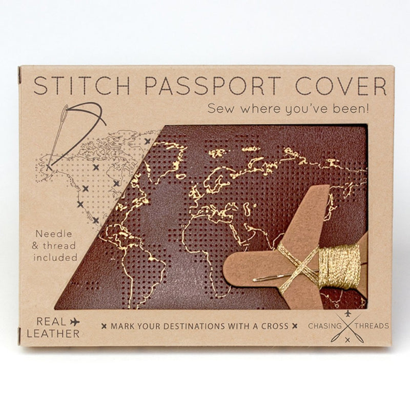 Stitch Where You've Been Passport Cover Kit (Choose Your Shade) - The Glass Hall - Chasing Threads
