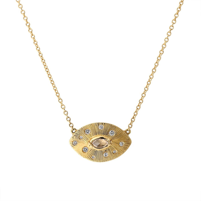 Talisman Engraved Starlight Diamond Necklace - The Glass Hall - Brooke Gregson