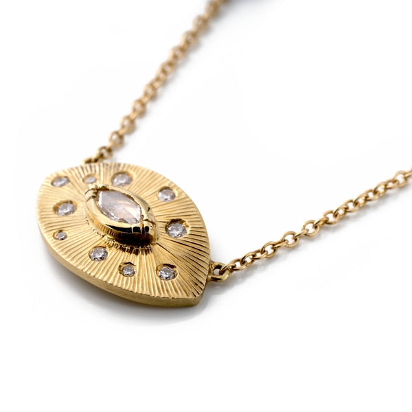 Talisman Engraved Starlight Diamond Necklace - The Glass Hall - Brooke Gregson