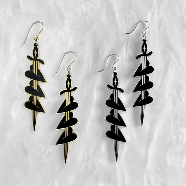 Tria Corda Earrings - The Glass Hall - While Oden Sleeps
