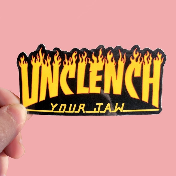 Unclench Your Jaw Sticker - The Glass Hall - The Peach Fuzz