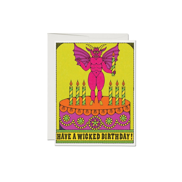 Wicked Birthday Card - The Glass Hall - Red Cap Cards