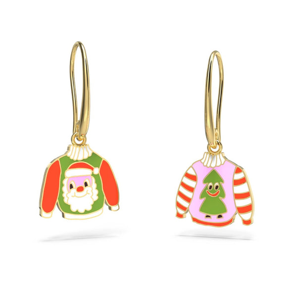 X-Mas Sweater Hanging Earrings - The Glass Hall - Yellow Owl Workshop